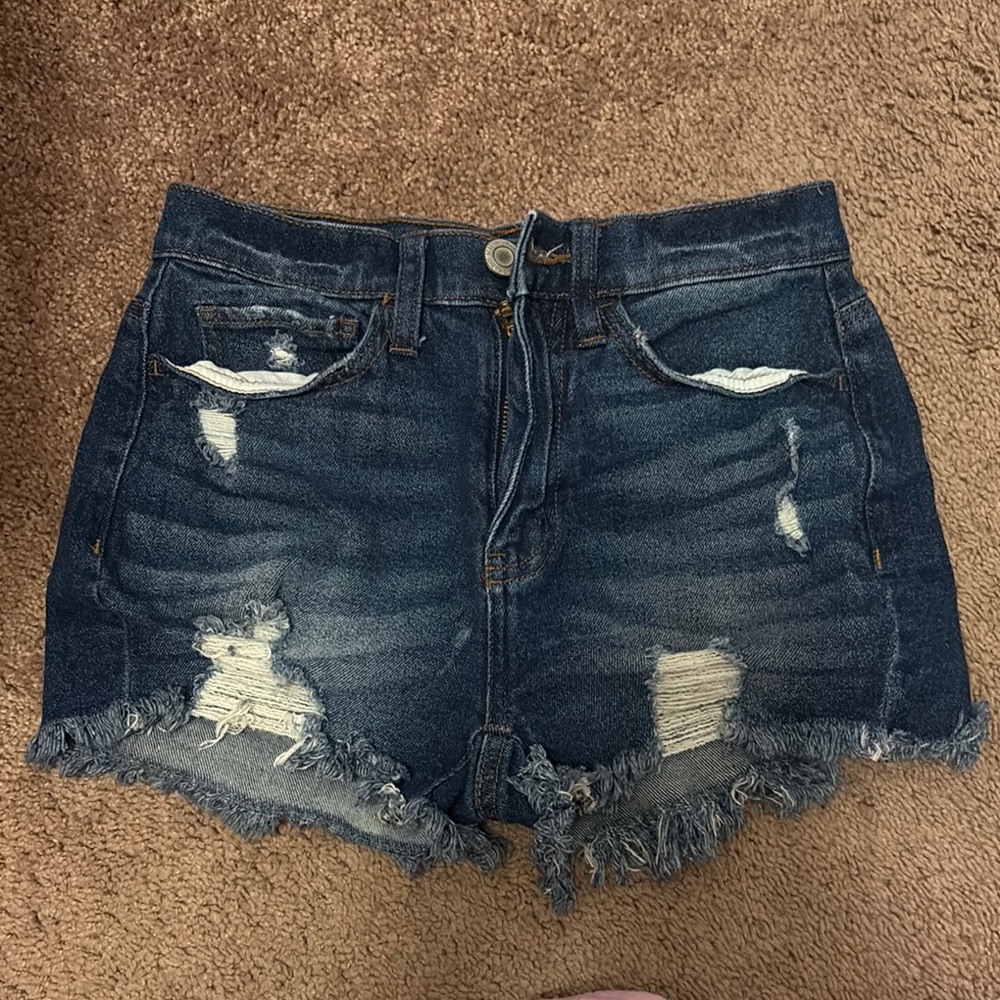 SO Blue Jean Shorts Distressed High-Waisted